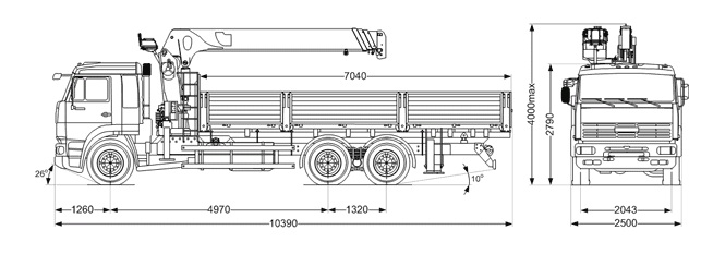 КАМАЗ-65117 с КМУ DONGYANG SS1506