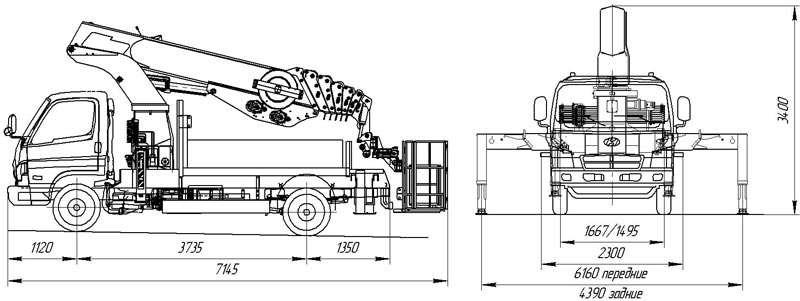 Автовышка Daehan NE 300