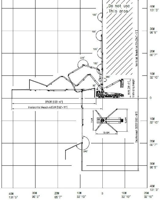 Автобетононасос KCP45ZX170
