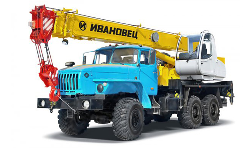 Автокран Ивановец КС-35714 16т на шасси УРАЛ-5557 (6х6)